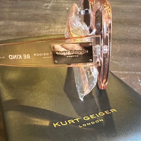 NWOT Kurt Geiger Transparent Pink Sunglasses - Picture 5 of 7